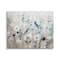 Stupell Industries Birds Floral Meadow Blue White Blossoms Canvas Wall Art